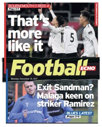 Football Echo Frontpage