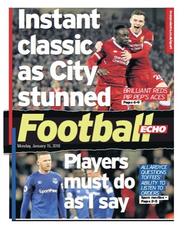Football Echo Frontpage