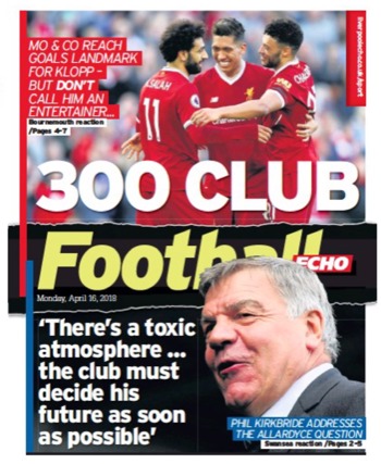 Football Echo Frontpage