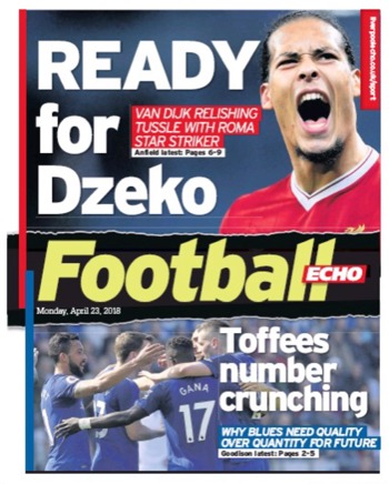 Football Echo Frontpage