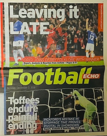Football Echo Frontpage