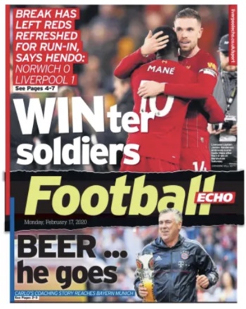 Football Echo Frontpage