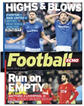 Football Echo Frontpage