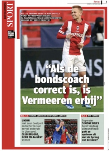 Gazet Van Antwerpen Frontpage