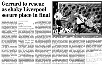 Gerrard To Rescue