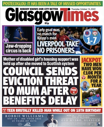 Glasgow Times Frontpage