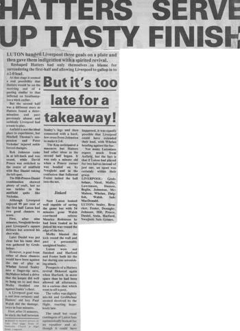 Hatters Serve Up Tasty Finish