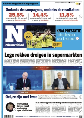 Het Nieuws Blad Frontpage