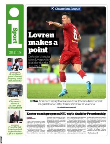 I Sport Back Page
