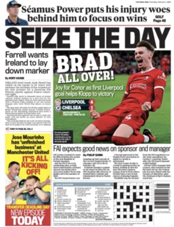 Irish Daily Mail Backpage