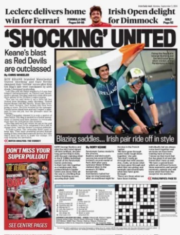 Irish Daily Mail Backpage