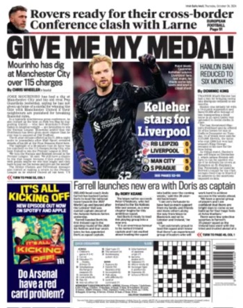 Irish Daily Mail Backpage