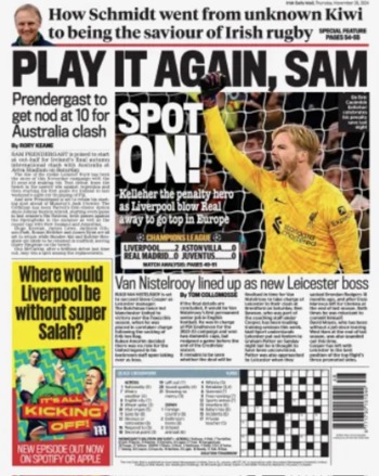 Irish Daily Mail Backpage