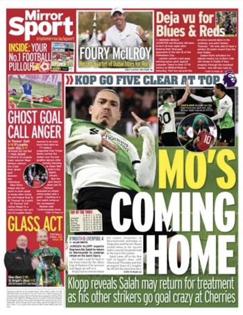 Irish Daily Mirror Backpage