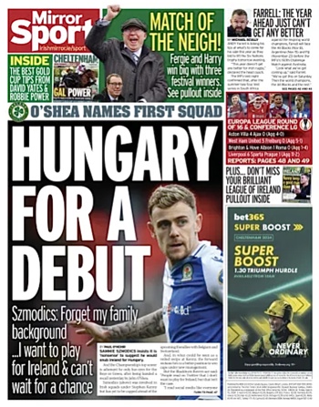 Irish Daily Mirror Backpage
