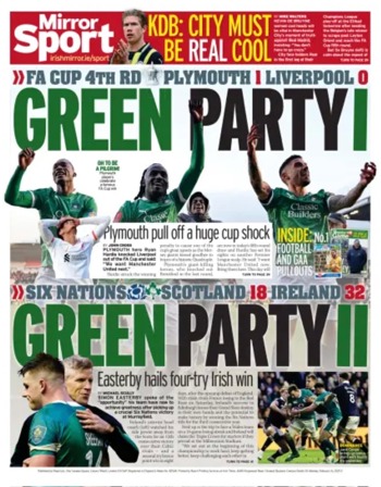 Irish Daily Mirror Backpage
