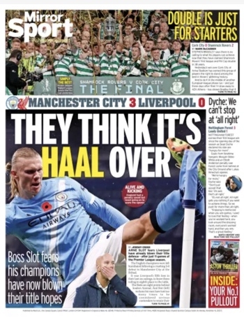 Irish Daily Mirror Backpage