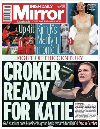 Irish Daily Mirror Frontpage