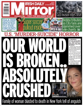 Irish Daily Mirror Frontpage