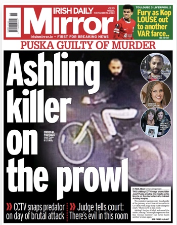 Irish Daily Mirror Frontpage