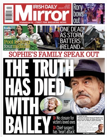 Irish Daily Mirror Frontpage