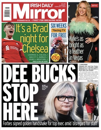 Irish Daily Mirror Frontpage