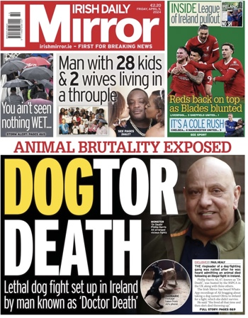 Irish Daily Mirror Frontpage