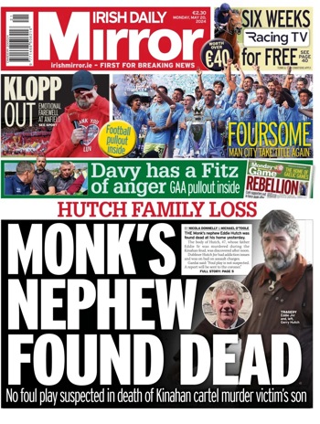 Irish Daily Mirror Frontpage