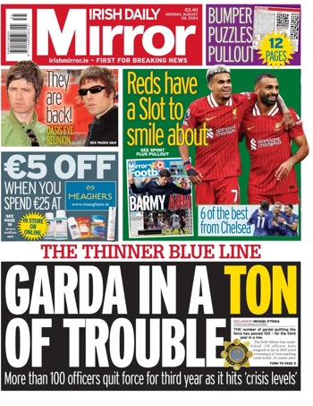 Irish Daily Mirror Frontpage