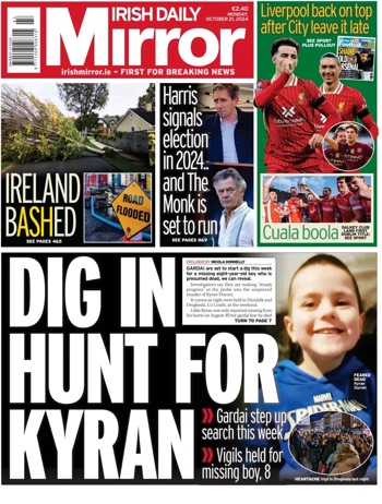 Irish Daily Mirror Frontpage