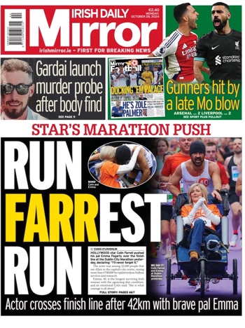 Irish Daily Mirror Frontpage