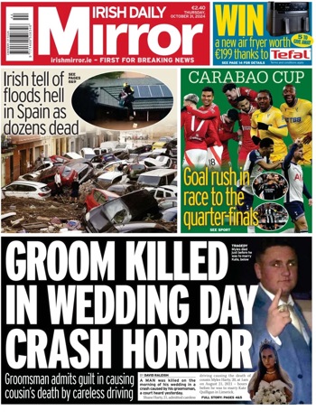 Irish Daily Mirror Frontpage