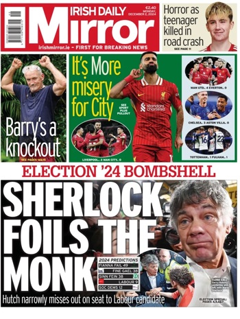 Irish Daily Mirror Frontpage