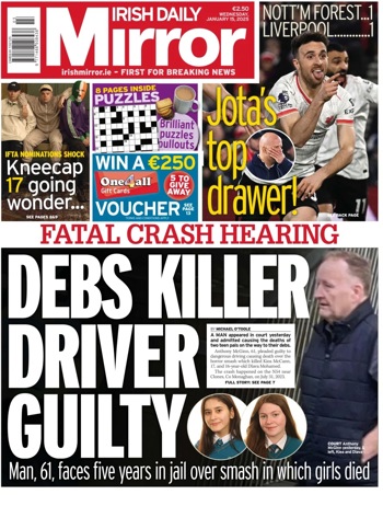 Irish Daily Mirror Frontpage