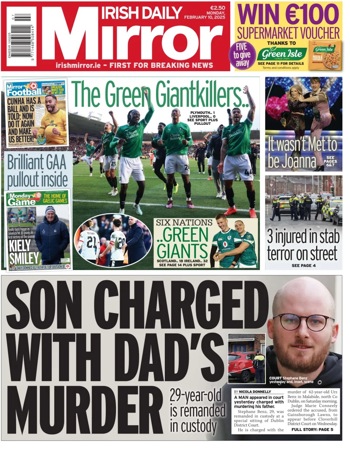 Irish Daily Mirror Frontpage