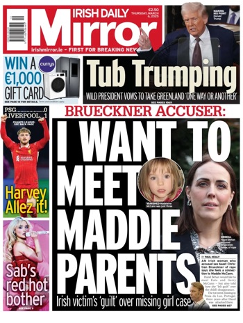 Irish Daily Mirror Frontpage