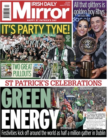 Irish Daily Mirror Frontpage
