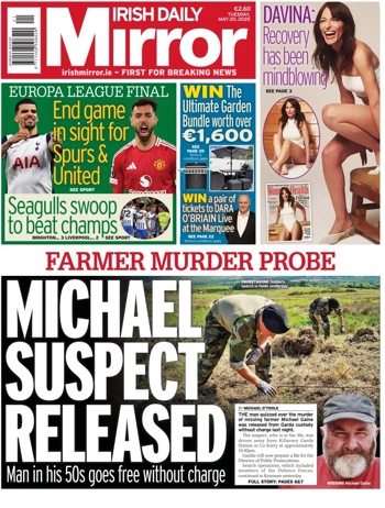 Irish Daily Mirror Frontpage