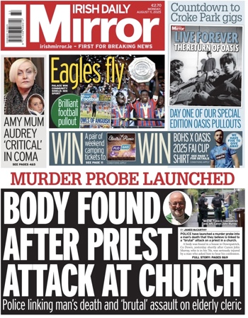 Irish Daily Mirror Frontpage