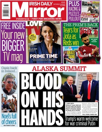 Irish Daily Mirror Frontpage