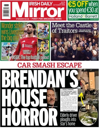 Irish Daily Mirror Frontpage