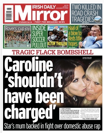 Irish Daily Mirror Frontpage