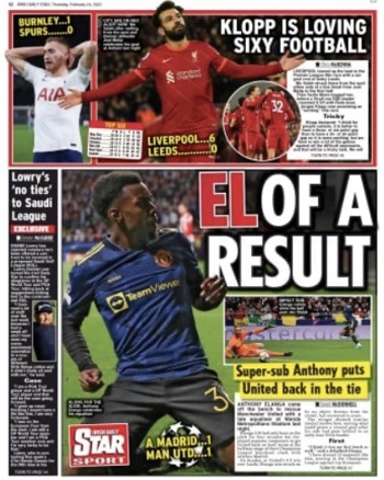 Irish Daily Star Backpage