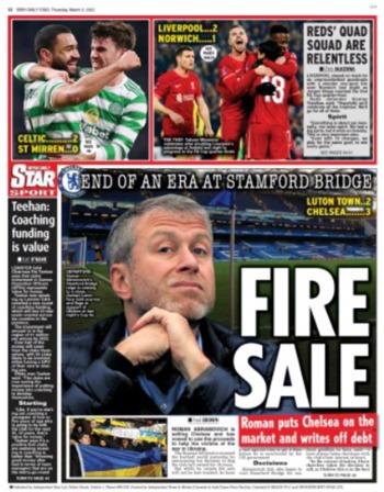 Irish Daily Star Backpage