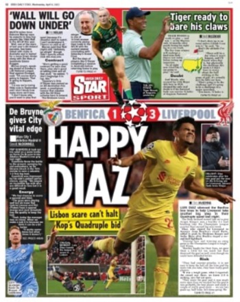 Irish Daily Star Backpage