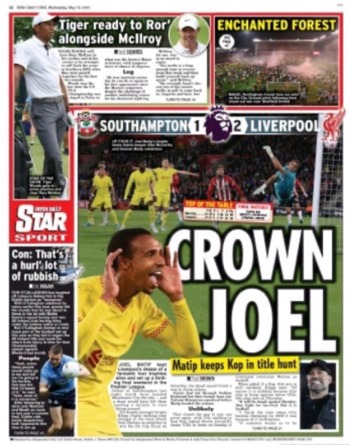 Irish Daily Star Backpage
