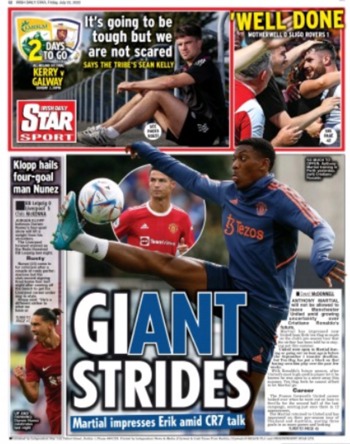 Irish Daily Star Backpage