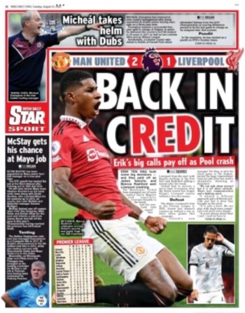 Irish Daily Star Backpage