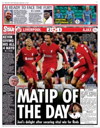 Irish Daily Star Backpage