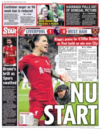 Irish Daily Star Backpage